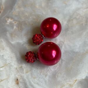 Red Double Sided Studs